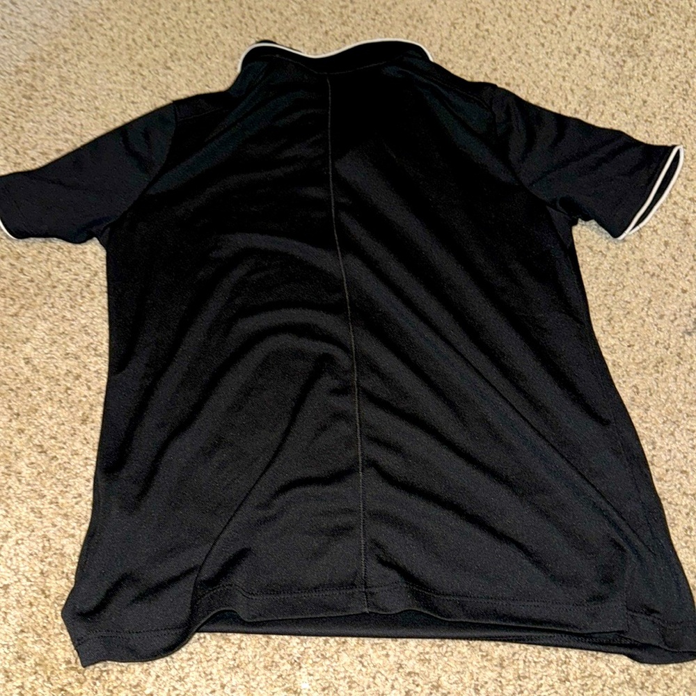 Nike dri-fit kids Large Black short sleeve polo with White logo - Picture 4 of 4